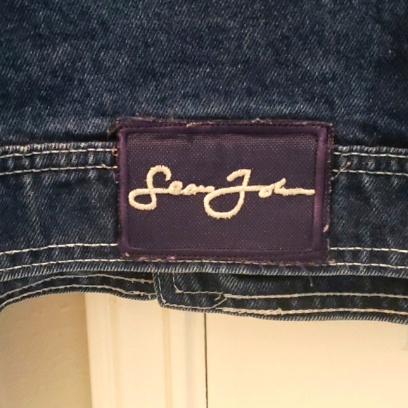 Sean John Sleeveless XL Denim Vest Raw Edge Sleeve - Picture 3 of 9